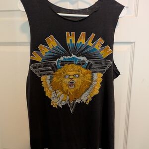 Vintage 1982 Van Halen Men's Black Graphic Cut Shirt